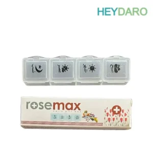 ظرف دارو روزانه Rose max برای یادآوری زمان مصرف قرص