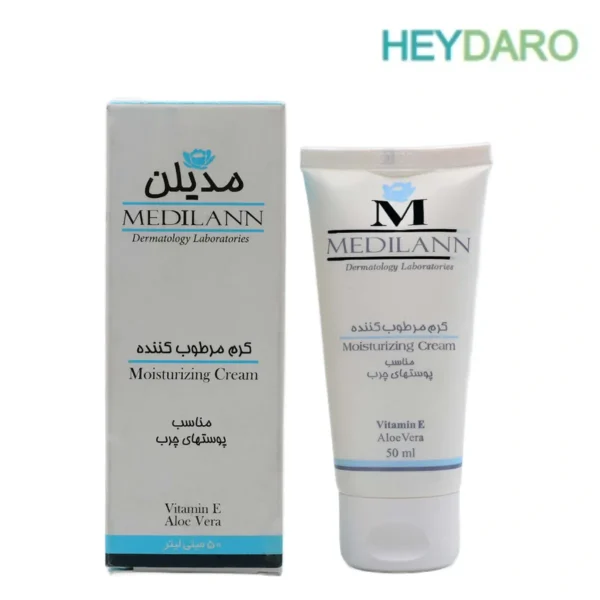 کرم مرطوب کننده پوست چرب مدیلن ۵۰ میلی لیتر