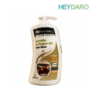 ماسک مو بیرون حمام مکسی بل مدل کراتین و روغن آرگان حجم 500 میلی لیتر