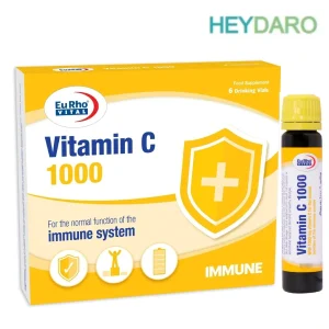 ویال خوراکی ویتامین C 1000 میلی گرم یوروویتال یک مکمل تغذیه‌ای موثر با خاصیت آنتی اکسیدانی بالا