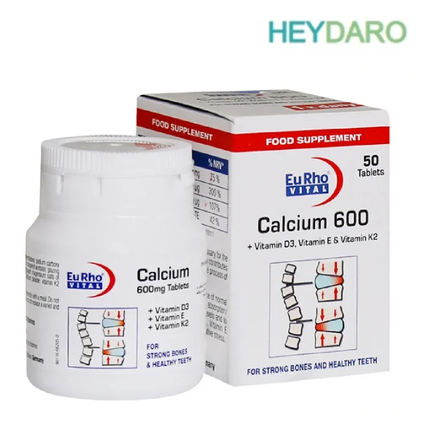 کلسیم 600 میلی گرم یوروویتال 50 عددی