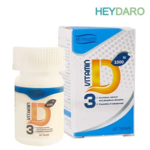 ویتامین دی های هلث، حاوی 1000 واحد بین المللی ویتامین D به ازای هر قرص برای حفظ سلامت استخوان ها و دندان ها