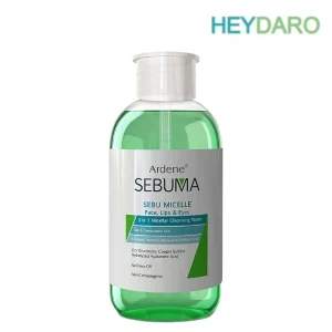 میسلار واتر 3 در 1 پوست چرب آردن سبوما با ترکیبات موثر پاک کننده آلودگی ها و آرایش، مات کننده و محافظ رطوبت پوستهای چرب و مستعد آکنه است که برای نواحی چشم، لب و صورت کاربرد دارد.