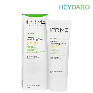 کرم مرطوب کننده بی رنگ پرایم مناسب پوست چرب و مختلط